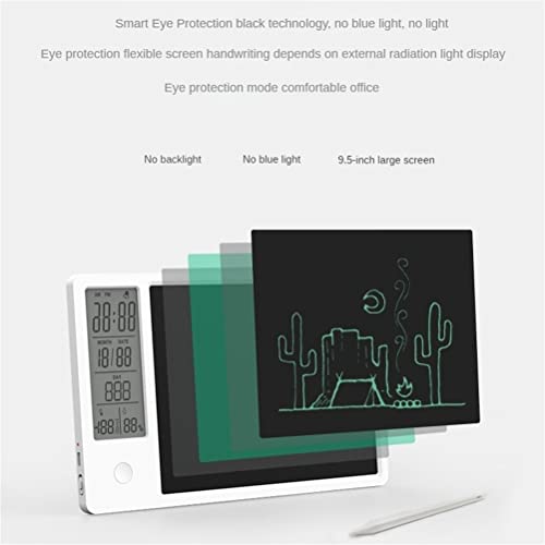 AIWE7D Asztali LCD Írás Tabletta tervezőasztalhoz Kézírás Tábla Digitális Ébresztőóra, Naptár Beltéri Hőmérséklet Senor Páratartalom