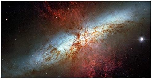 Alonline Művészet - a NASA Starburst Galaxy Messier 82 m82-es Space Galaxy | Fekete Keretes Kép, Nyomtatva, Pamut Vászon,