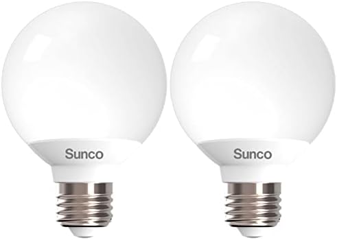 Sunco Hiúság Globe Izzók G25 LED Fürdőszoba Tükör 40W Egyenértékű 6W, 3000K Meleg Fehér, Szabályozható, 450 LM, E26 Bázis,