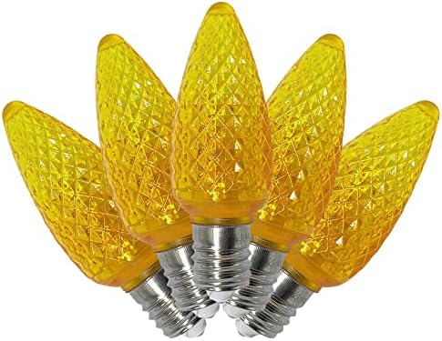 Minleon C9 Karácsonyi Fények | Sárga LED Izzók Ünnepi Dekoráció | Kereskedelmi Osztály Karácsonyi Dekor Beltéri & Kültéri